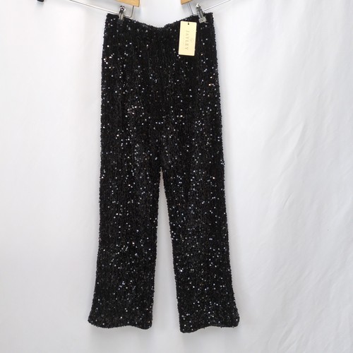 Jayley black sequin trousers - sequin,