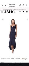 Jarlo Navy Cami Strap High Low Midi Dress Uk8 Prom Dress