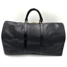 Louis Vuitton Epi Keepall 50 Boston Bag M42962 Leather Black Used Auth #VI0926