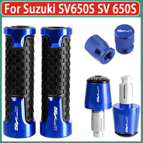 Blue cnc handlebar hand - cnc, grips