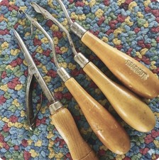 Vintage Wooden  Latch Hook Rag Rug Canvas BUNDLE Inc. Redicut /Spring tool