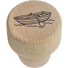 19mm 'Row Boat' Wooden Bottle Stopper / Cork (BS00012267)