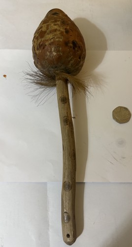 Vintage african gourd rattle - gourd,