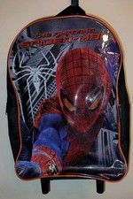 Marvel Spiderman Kids / Children's Long Handled Wheeled Trolley Bag / Case