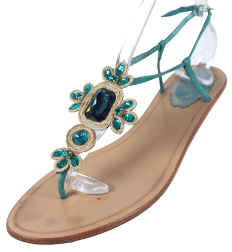Rene caovilla teal leather - caovilla,