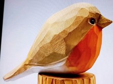 WOODEN hand carved painted