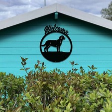 Rusty Labrador Garden Decor Rusty Metal Garden Art Labrador gift, Welcome Sign