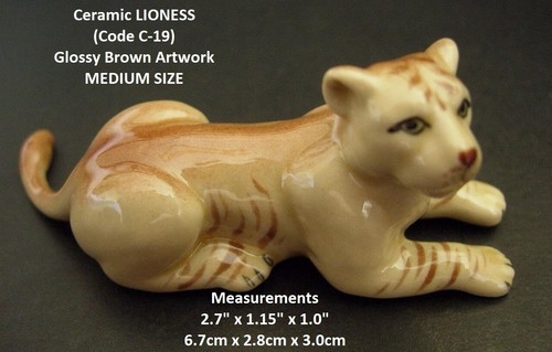 Ceramic lioness figurine - ceramic,