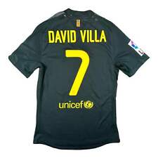David Villa 7 FC Barcelona Match Issue / Worn Away Shirt 2011-12