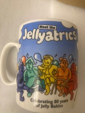 Pair New Mugs Meet Jellyatrics celebrating 80 year of Jelly Babies 1990s Barnack