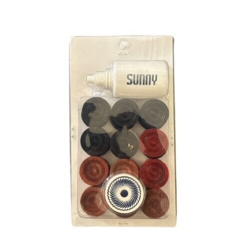 Carrom coins and striker with - carrom,