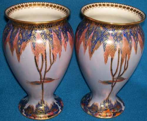 Pair carlton ware - ware, tree