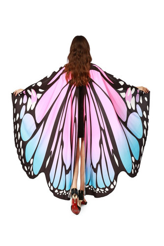Pink blue wearable butterfly - blue,