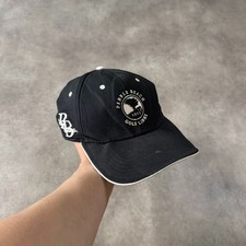 Pebble Beach Golf Baseball Hat Mens 6 Panel Strapback Embroidered Cap Black