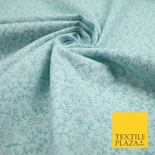 Light blue artsy floral - light,