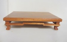 Wooden Planter Stand Plant Pot Holder Asian Oriental Base Wood Table 13"x19"