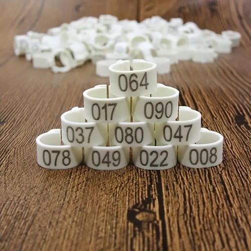 100 numbered 8mm plastic - numbered,