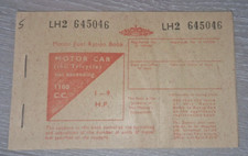 MOTOR FUEL RATION BOOK - for