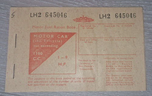 Motor fuel ration book - fuel, for