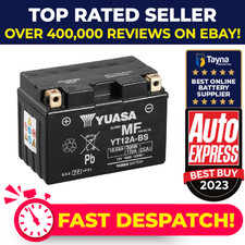 Genuine Yuasa YT12A-BS High Power AGM GEL Motorbike Motorcycle Battery YT12ABS