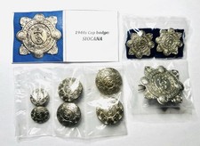 Garda Siochana 1940’s Early Irish Police Service Badge Group & Buttons Set RARE