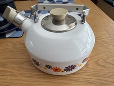 Vintage 1970s Floral Enamel