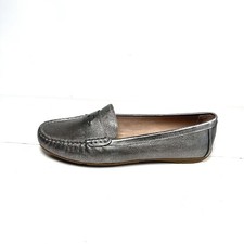 Joseph Seibel Shoes Women’s 41 US 10 Silver Loaf Metallic Pebbled Leather Shoes