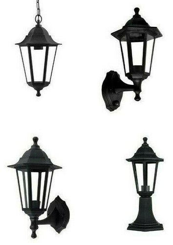 Led black traditional coach - black,
