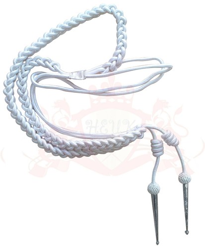 Aiguillette white silk with - aiguillette, in