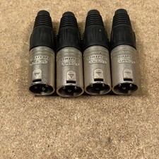 4x Used Neutrik NC3MX 3 Pin XLR Male Original In-Line Audio/Mic Cable Connectors