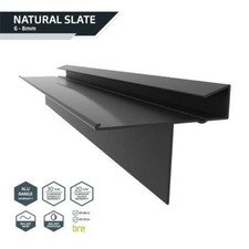 Kytun 25mm Dry Verge 3m Continuous Plastic End Cover Trim for Natural Slate Tile