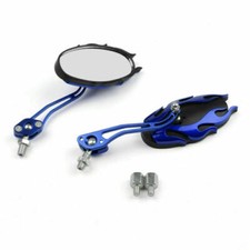 Universal Motorcycle Rearview Mirrors Rear View Mirror 8mm 10mm Blue E2