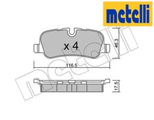 REAR BRAKE PADS SET 22-0694-0