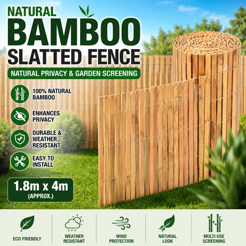 Slatted fence panels bamboo - fence,