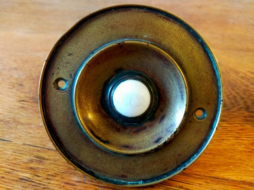 Antique door bell push - bell, press