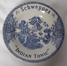 Antique Luneville France Ceramic Schweppes Indian Tonic Pin / Ash Tray 12cm Dia