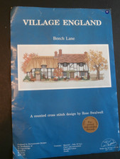 DerwentWater Designs cross stitch chart Beech Lane Cottages & leftover thread