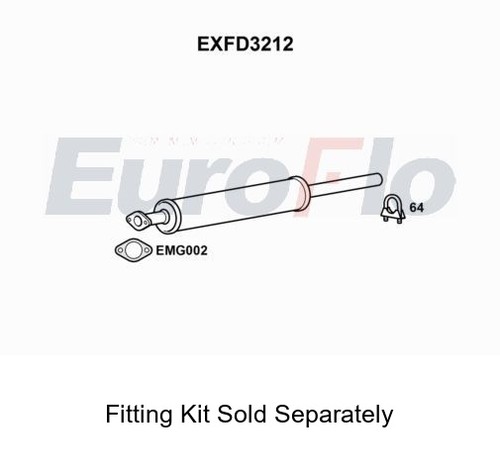 Rear muffler silencer insert - rear,