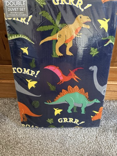 Double dinosaur duvet cover - dinosaur,