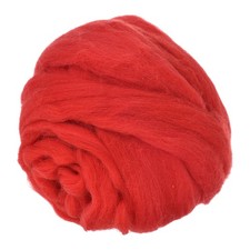 Felting Wool Bulk (100g/3.5oz), Natural Wool Needle Felting Wool Bright Red