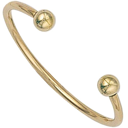 Yellow gold solid baby torque - solid,