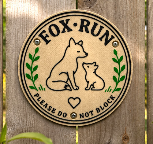 Fox run garden sign round - garden, 13.5
