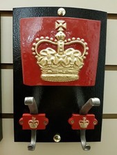 RED TELEPHONE BOX 2 HOOKS COAT HANGER OF ST. EDWARDS CROWN PLATE, K6, BOOTH, KIO