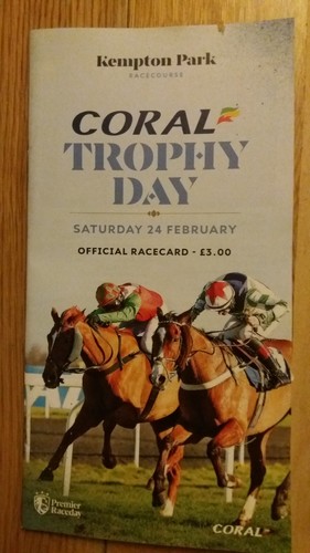 Kempton jump race card - card, 24/2/24