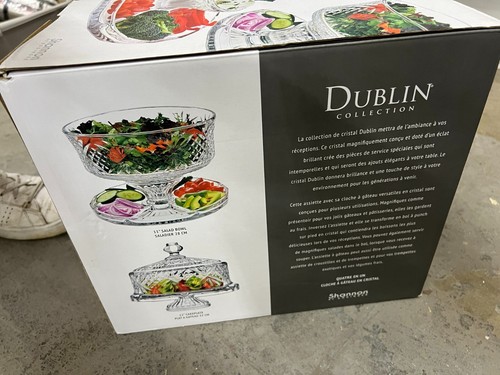 Dublin crystal cake plate with - dublin,