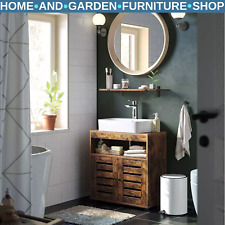 Rustic Under Sink Cabinet Vanity Industrial Bathroom Cupboard Storage Unit Shelf