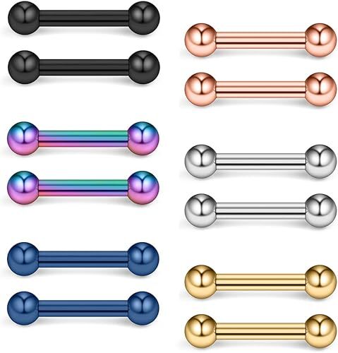 Tongue bars surgical steel - 2x,