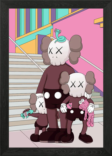 Kaws framed wall art poster - kaws,