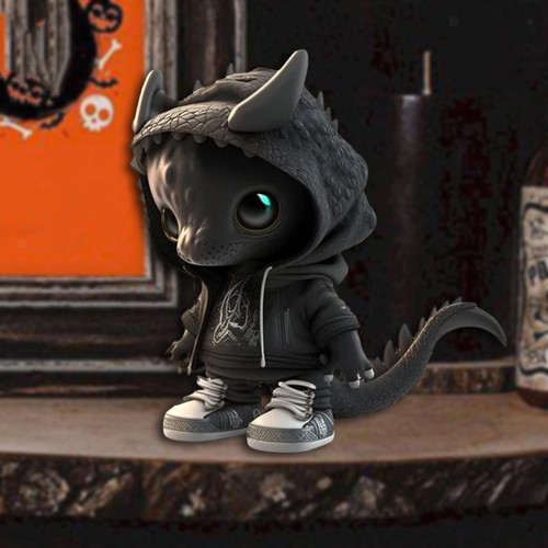 Halloween dinosaur statue - halloween,