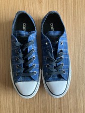Converse Women's Chuck Taylor All Star Low Top Plaid-Blue - New Without Box